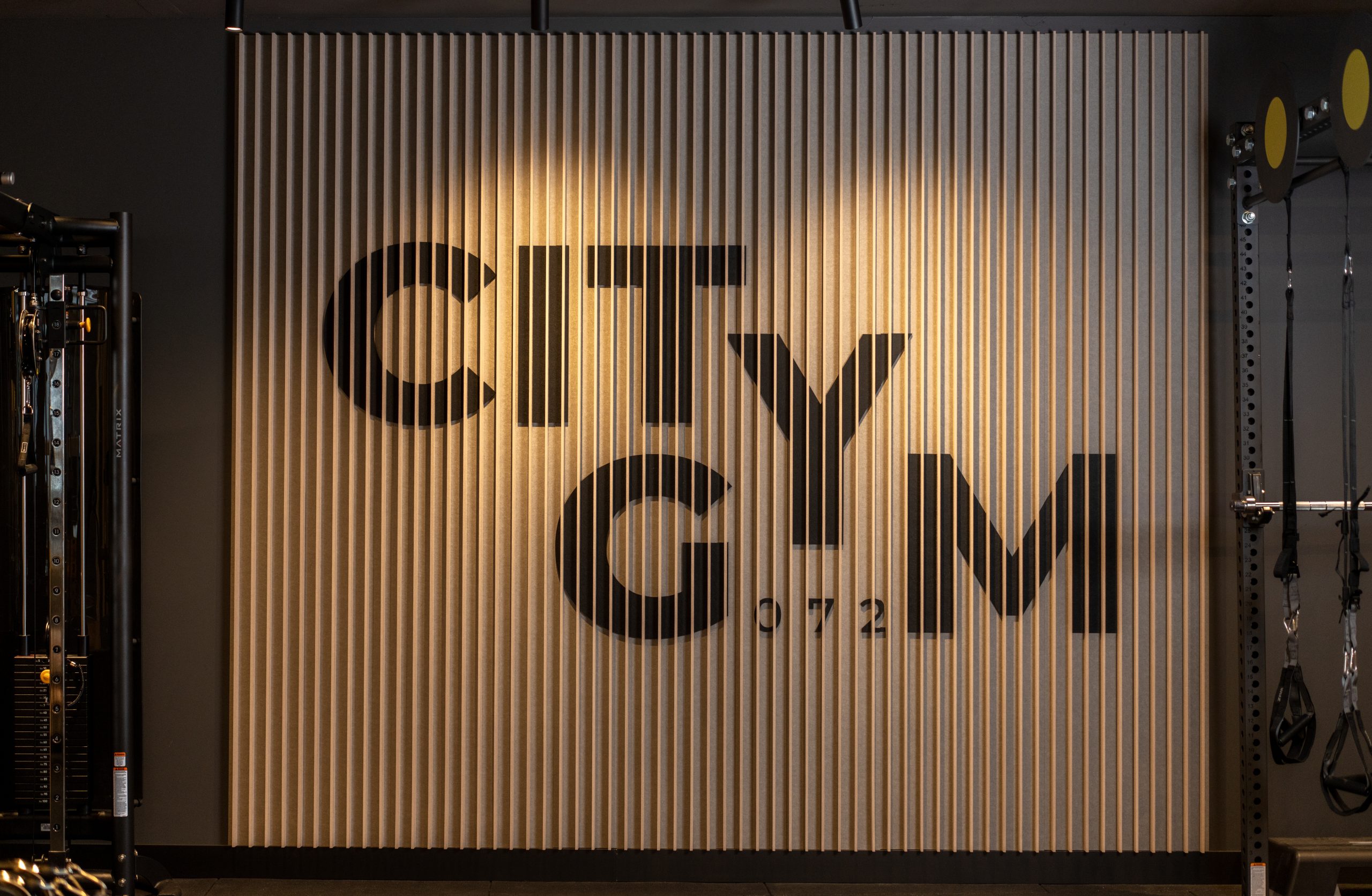 Logo City Gym op de muur