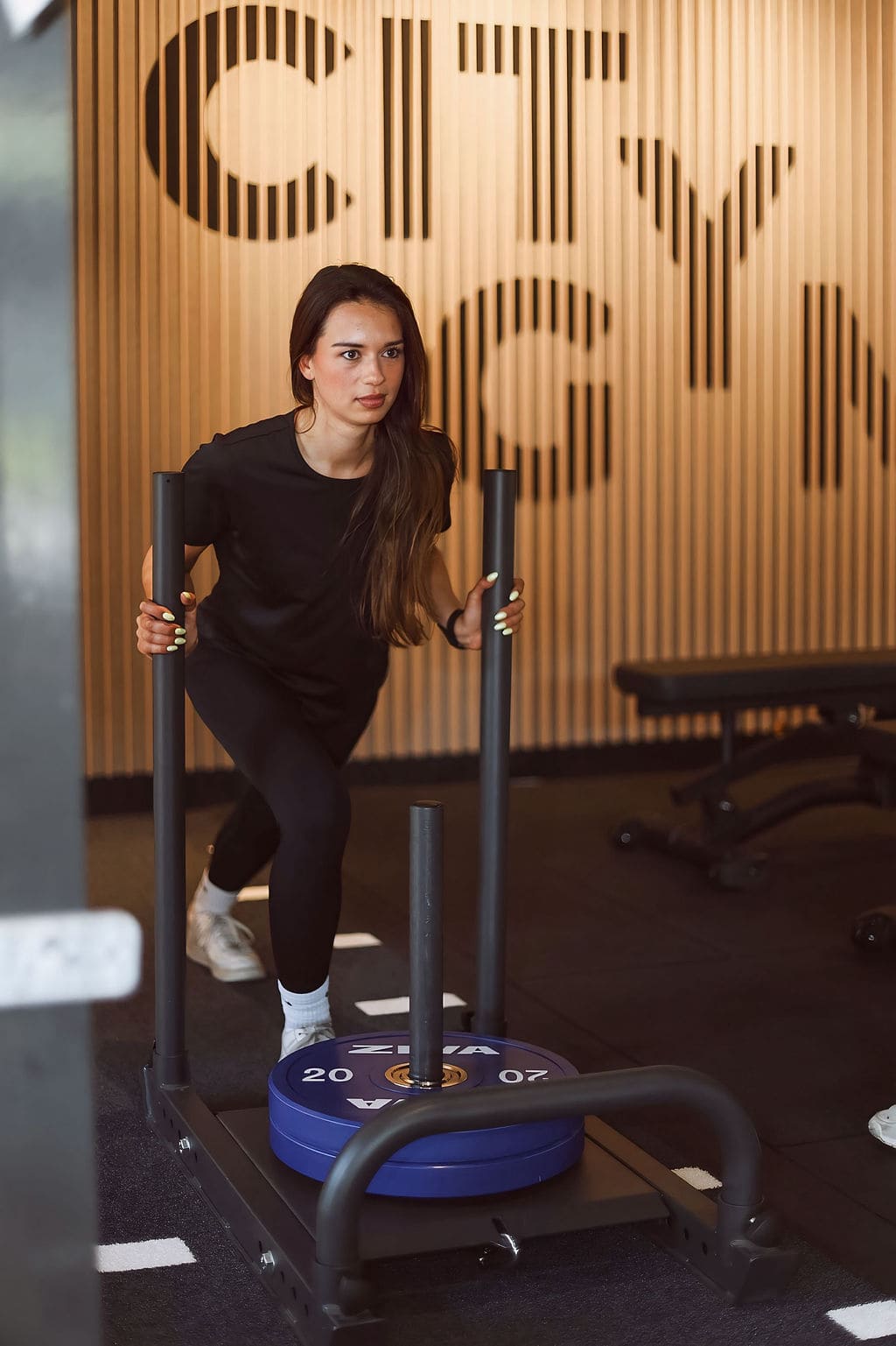 sporter duwt gewichten citygym